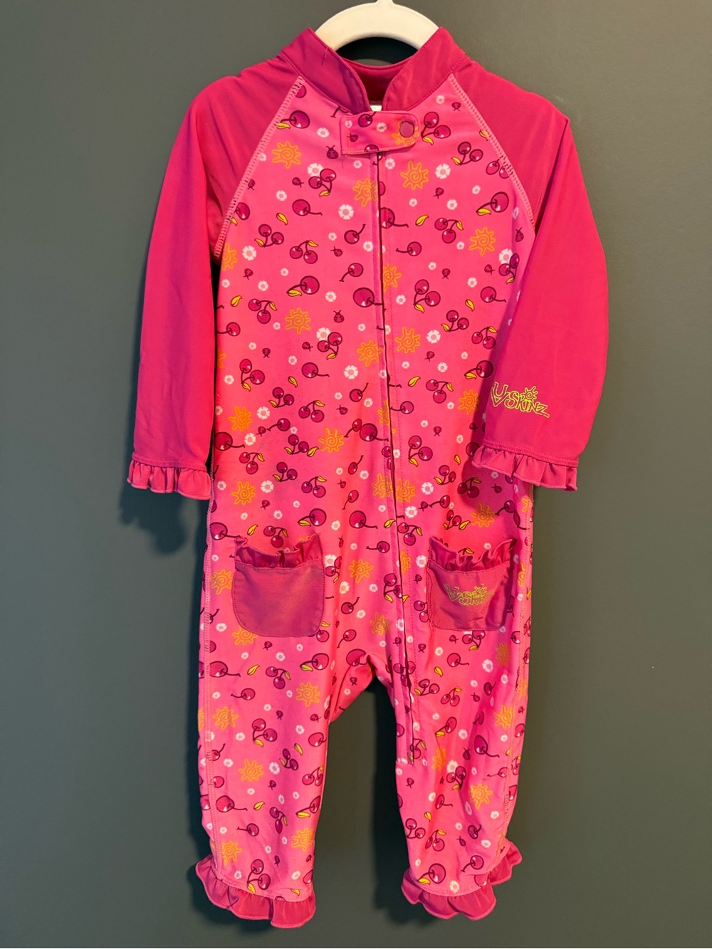 Girl’s 3T UVSKINZ Pink One Piece Swimsuit